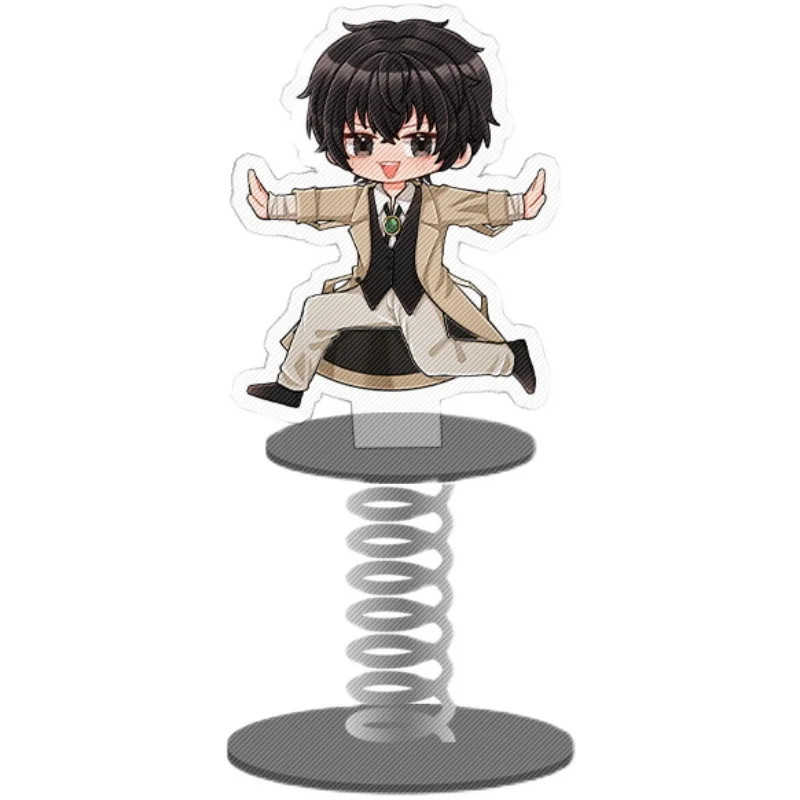

Anime Bungo Stray Dogs dazai osamu Acrylic Spring Shake Shake Stand Figure Model Transparent Cartoon Desk Decor Toy Cosplay Gift