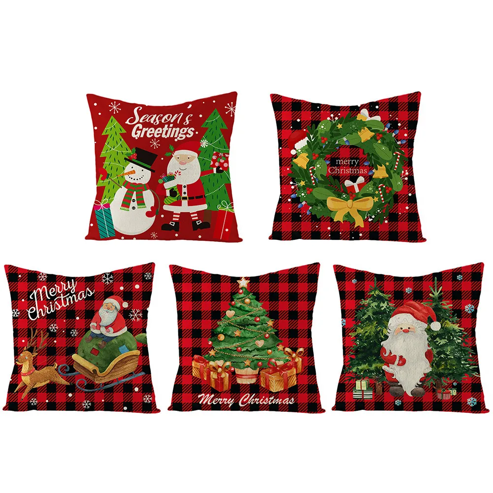 Чехол для подушки с надписью &quotMerry Christmas&quot красная серия украшение дивана в виде