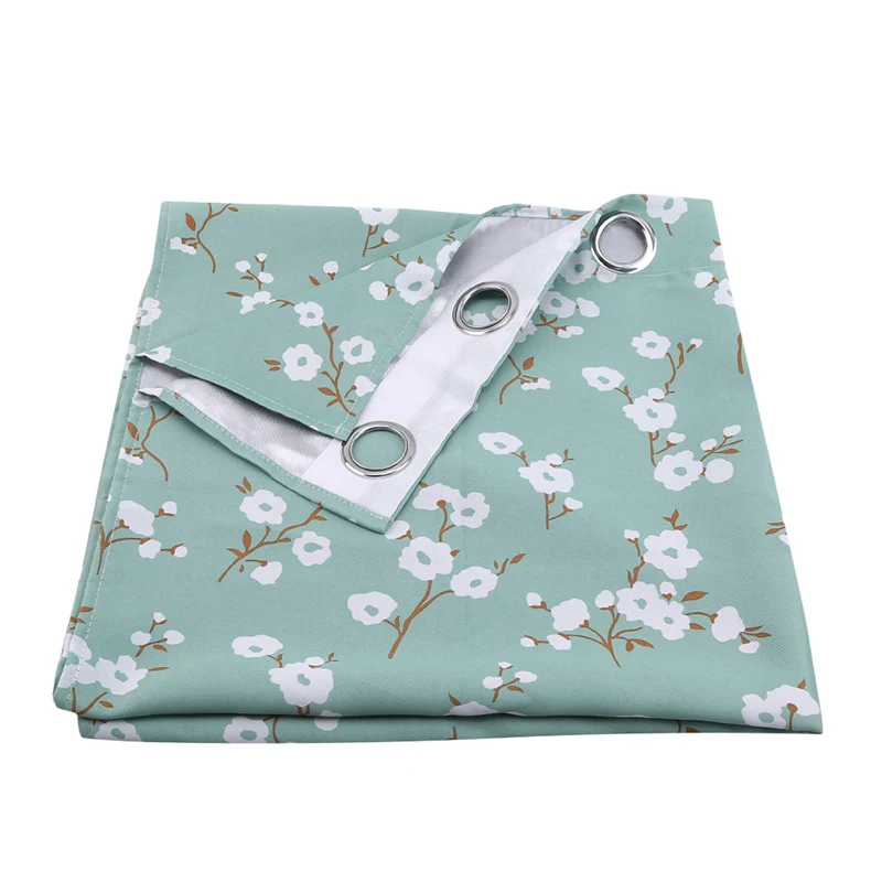 Занавески для гостиной детская спальня зеленый принт полиэстер занавески