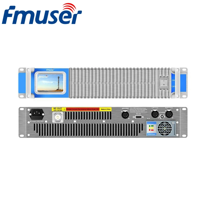 FMUSER FSN-2000T 2000 Вт компактный твердотельный FM-трансмиттер для вещания + 1 фотоэлемент