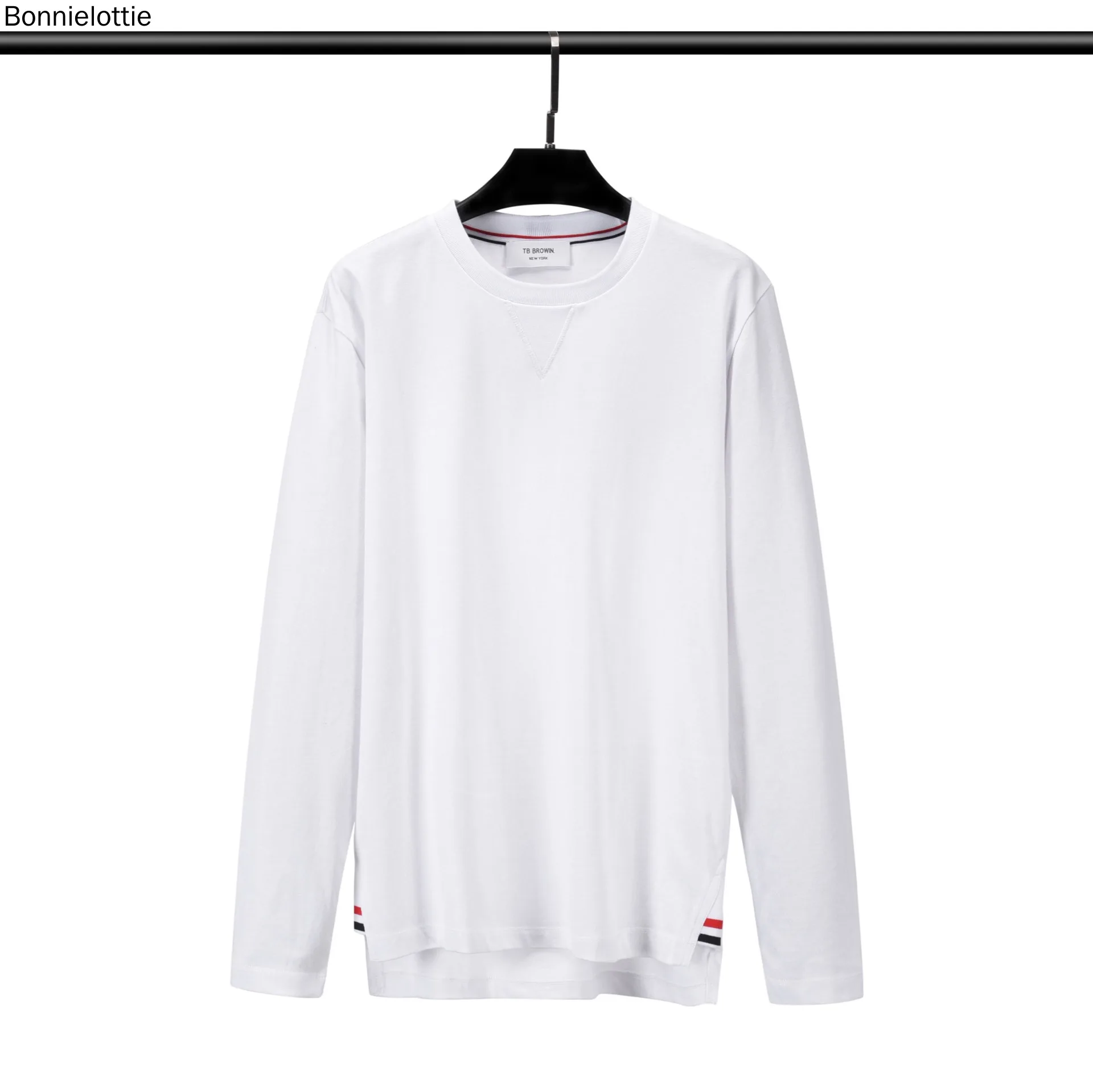 Мужская хлопковая футболка с длинным рукавом и круглым вырезом | одежда