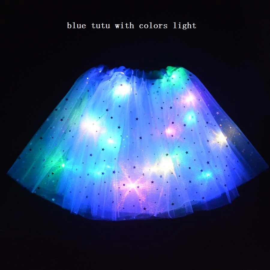 Детская юбка пачка с блестками со светодиодной подсветкой|Балет| |