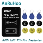 Дубликатор декодирования RFID NFC смарт-чип кардридер 13,56 МГц 1K s50 копия значков 125 кГц T5577 жетон записывающее устройство PM Pro копировальное устройство для ключей
