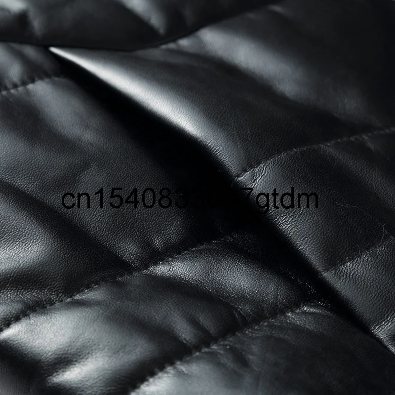 

Men's fat sheepskin leather jacket short down jacket men's fatter plus size Mink Collar Jacket fashion