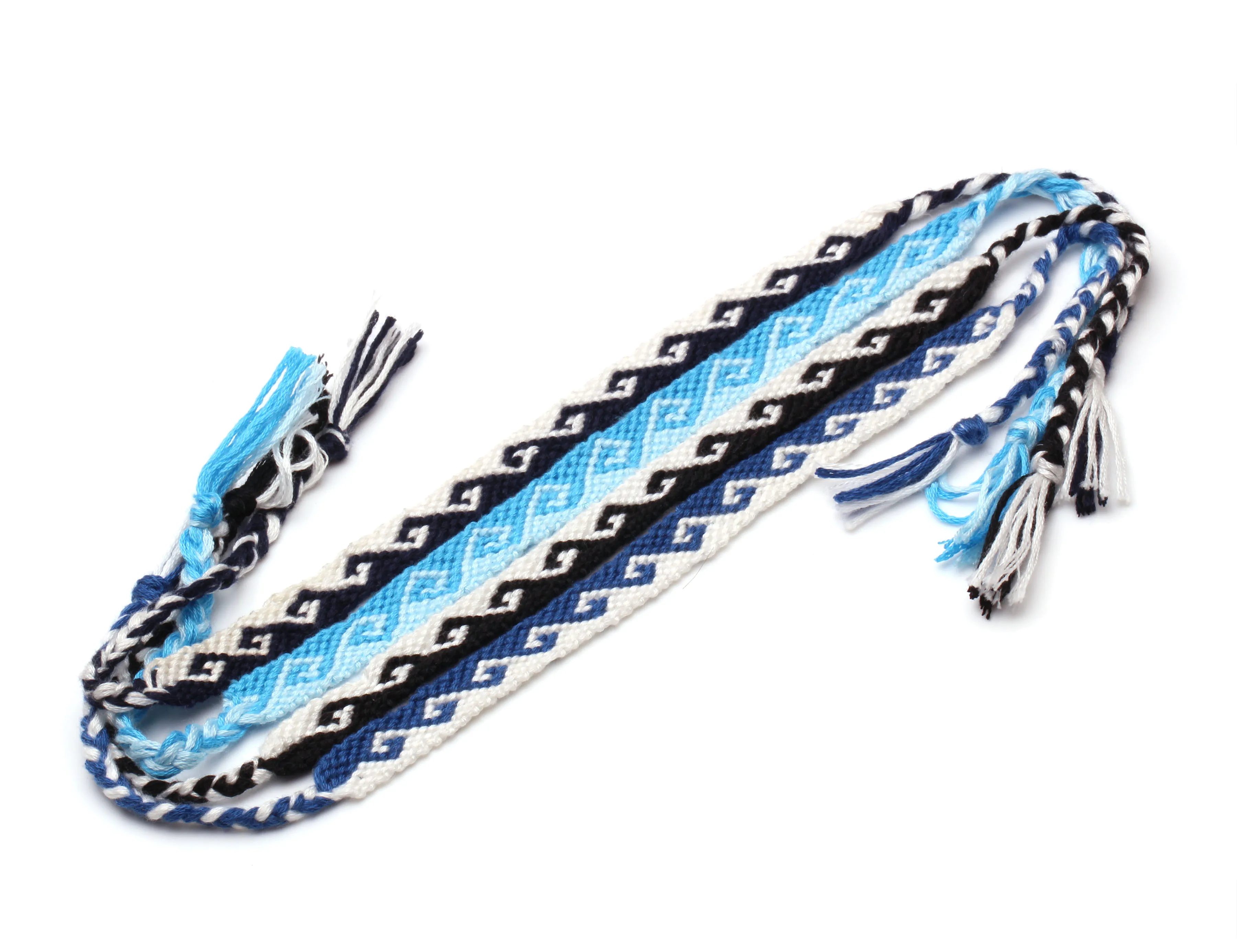 Плетеный браслет греческая волна в стиле бохо с вышивкой дружбы для женщин и