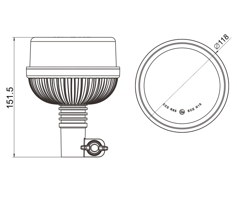 

Waterproof LED Warning Beacons