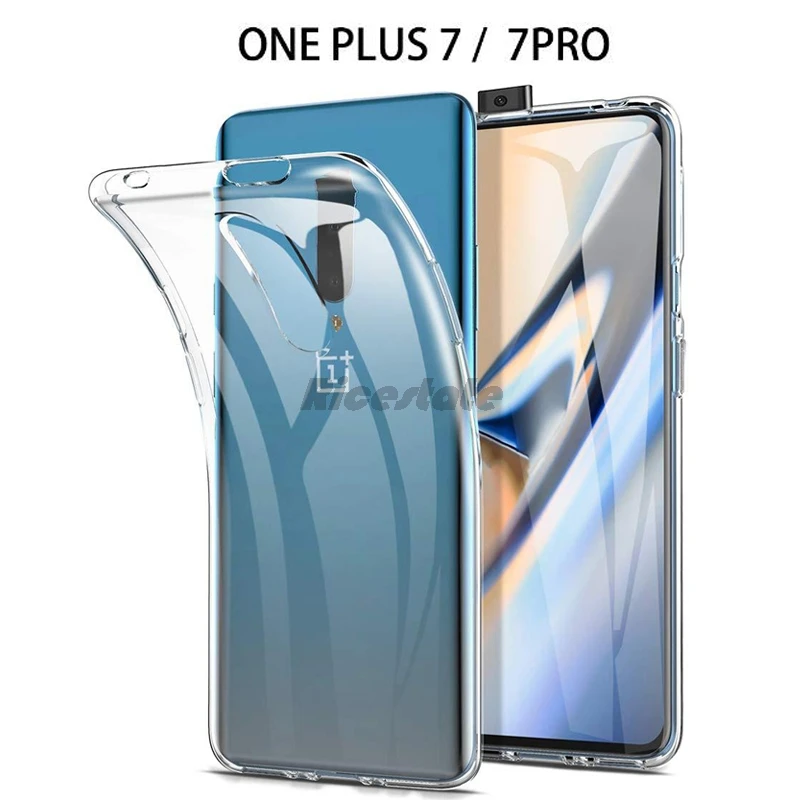 Задняя крышка OnePlus 7 Pro прозрачный мягкий чехол из ТПУ с защитой от падения