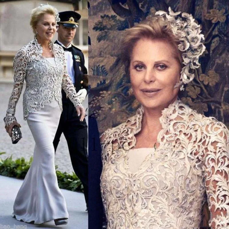 

With Jacket Mother Of The Bride Dresses Sheath Lace Plus Size Long Groom Mother Dresses For Weddings