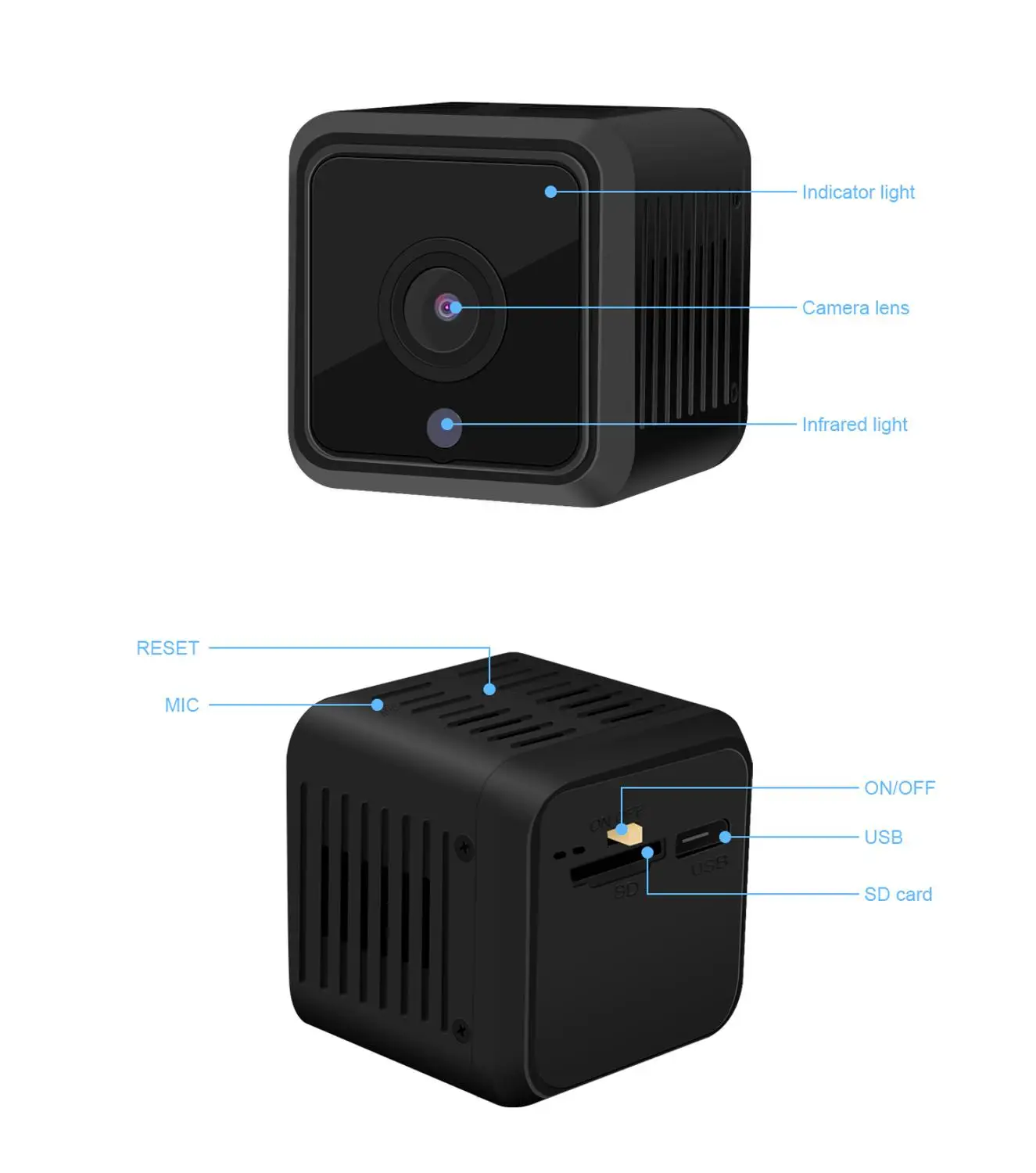Jooan Mini Batter IP камера HD 1080 P 140 широкоугольный датчик ночного видения Видеокамера в