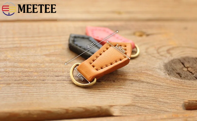 Meetee 10 шт. 1 5*4 см Кожаный молниеносный Съемник замок молния головка DIY ручной