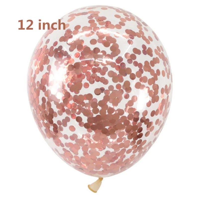 rose gold 15/50/100 шт. Розовый латексные воздушные шары с гелием конфетти воздушные шары надувные свадебные декоративные надувные шары Happy День рождения расходные материалы - Цвет: rose gold