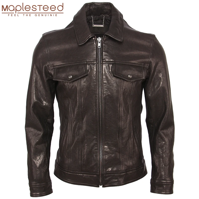 100% Мужская куртка из дубленой овчины супер качество мягкая приталенная