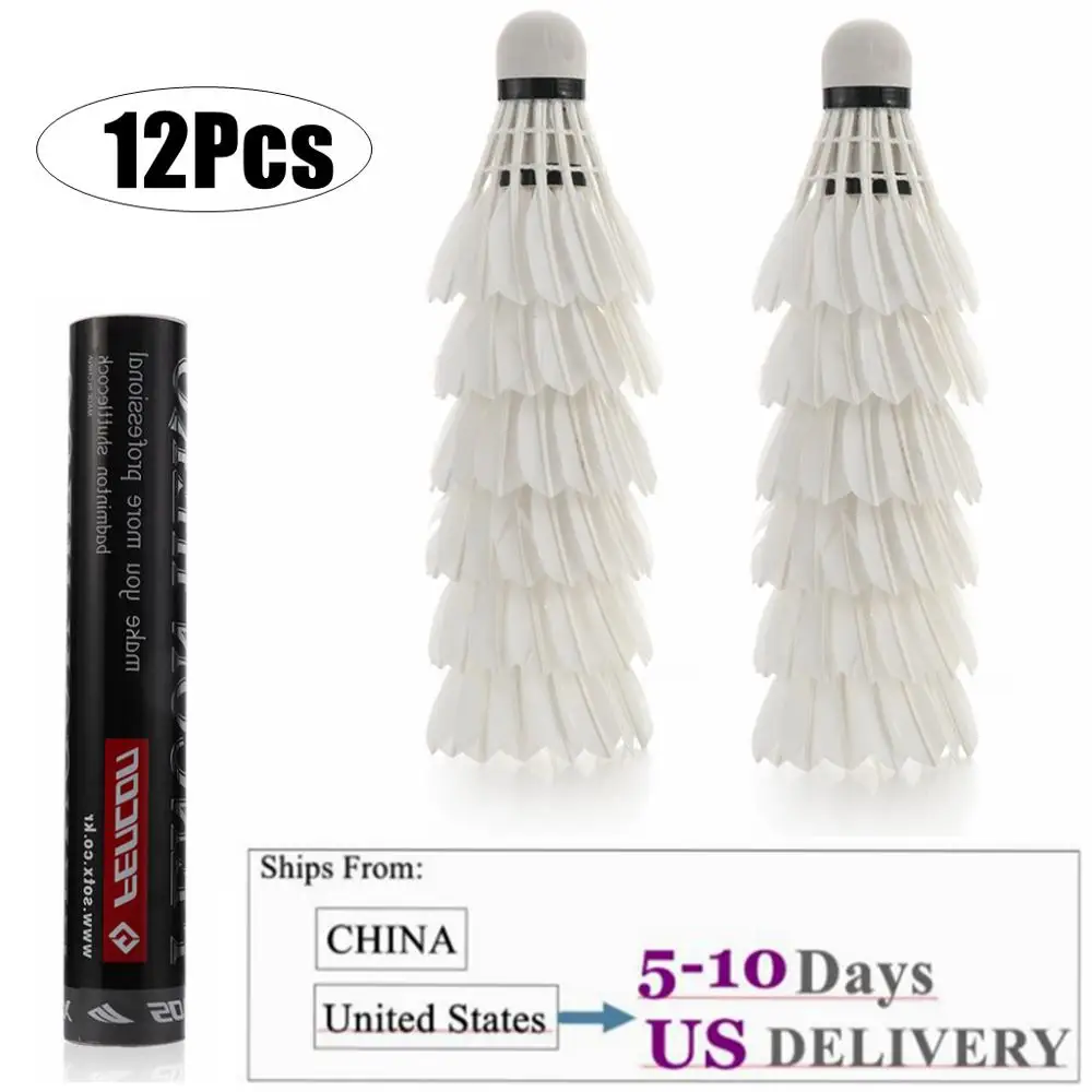 Воланы для бадминтона с гусиными перьями высокоскоростные спортивные мячи