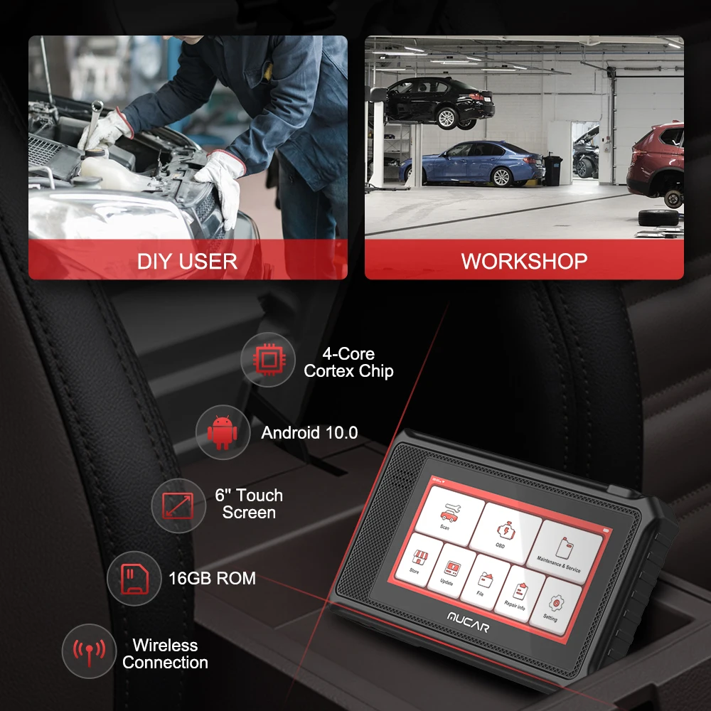 Диагностический сканер MUCAR VO6 Obd 2 профессиональный прибор для диагностики