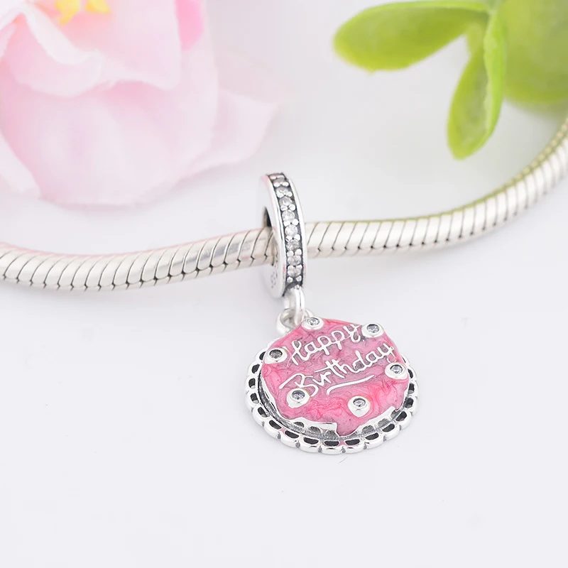 Бусина-Шарм торт на день рождения из серебра 925 пробы | Украшения и аксессуары