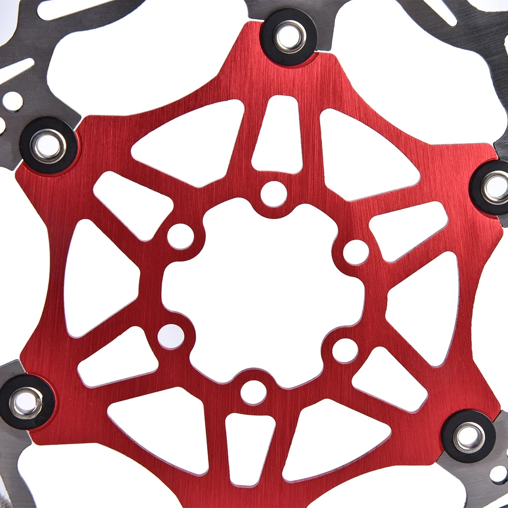 

Aluminum Alloy Brake Disc 160mm 6 Bolts Mountain Bike Floating Brake Disc Pad Cycling Accessory Red/Black