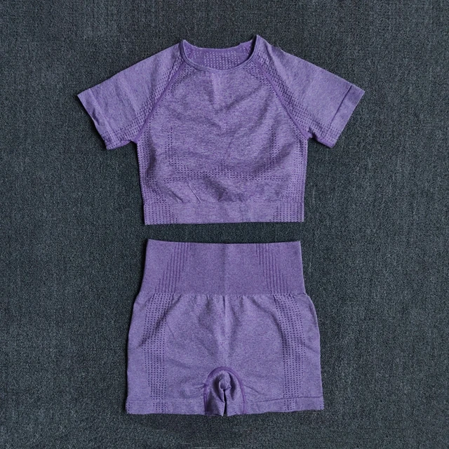 

2/3/5PCS Seamless Women Yoga Set Workout Sportswear Gym Clothing Fitness Long Sleeve Crop Top High Waist Leggings Sports Suits