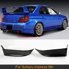 Разветвители заднего бампера автомобиля, закрылки для губ, для Subaru Impreza 8-2003, задние разветвители из полиуретана, неокрашенные, черные