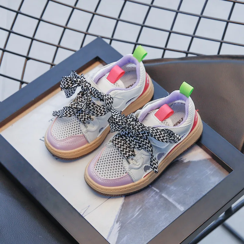 

Children's Board Shoes Summer New Girls Net Shoes Hollow Sports Sandals Breathable Casual Running Shoes Shoes for Kids Girls