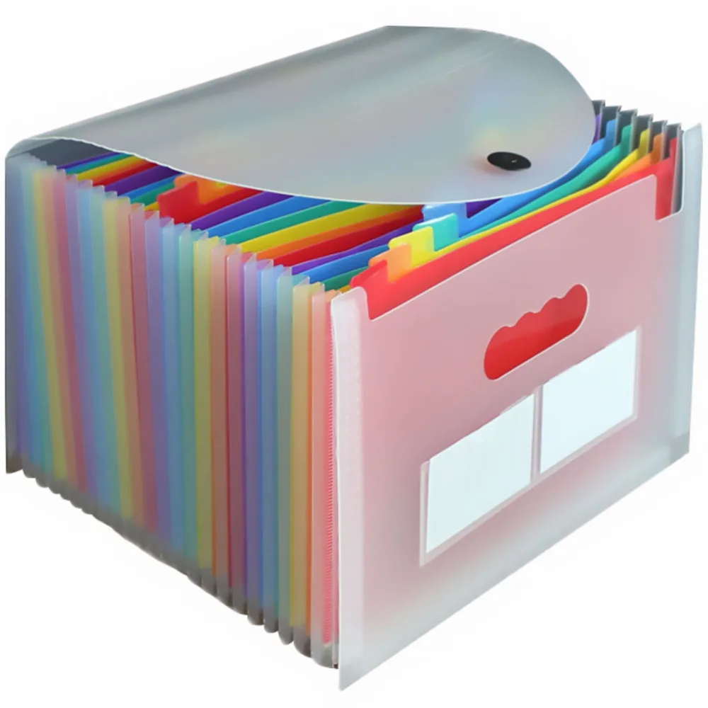 

Expanding Files Folder 24 Pockets A4 Rainbow Accordion File Organizer for Office