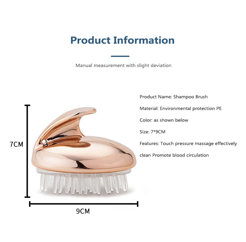 

Moiidea Shampoo Brush Plastic Silicone High-grade Massage Comb Shampoo Brush Shampoo Brush Creative Massage Brush