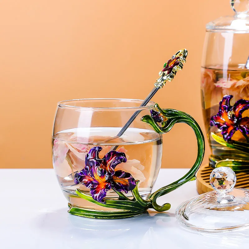 ZISI European Special offer style cup glass Have tea Enamel Water Coffee Milk | Дом и сад