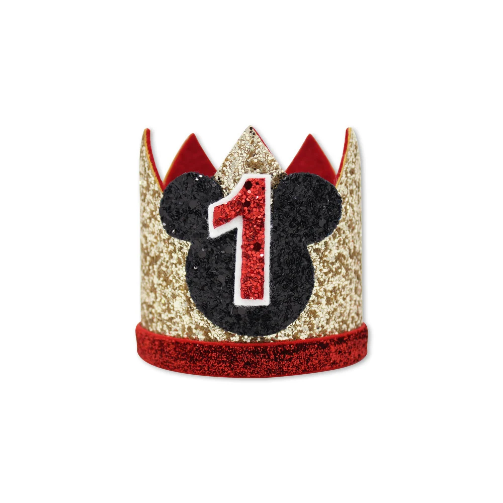 Шапка Disney на 1 й день рождения шапка Микки и Минни Маус Дональд Дак корона первый