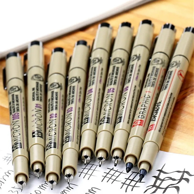 Sakura ручка Pigma Micron для школы мягкая кисть рисования 005 01 02 03 04 05 08 1 0 художественный