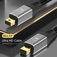 8k mini dp to mini dp cable 2m displayport 1 4 8k60hz 4k120hz with mini dp female to dp male connector minidp to dp for laptop