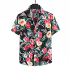 Мужская модная блузка 2022, летняя одежда, рубашки с короткими рукавами, большие размеры 5XL 6XL 7XL, гавайская пляжная повседневная одежда с цветочным принтом для мужчин