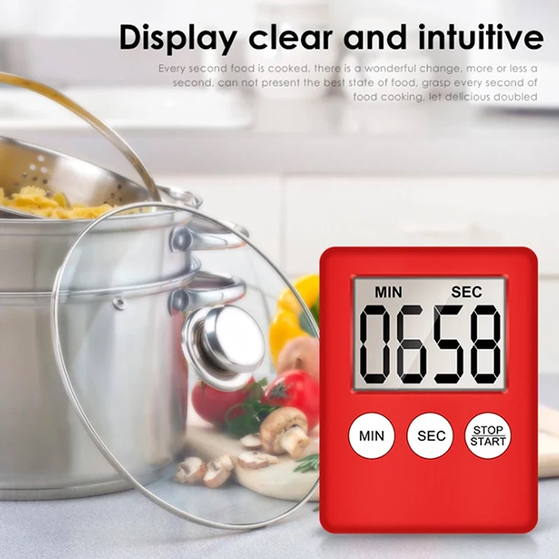 Таймер кухонный таймер магнитный Карманный ЖК цифровой экран - Цена: 211.65
