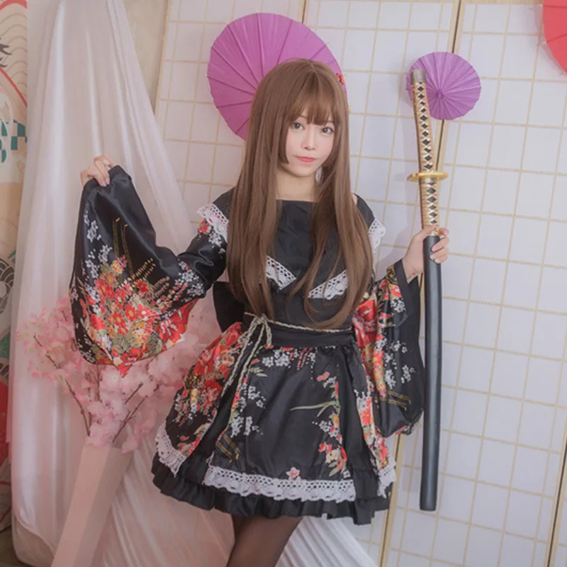 Японское кимоно для женщин костюм танцев гейши из аниме выступления модель 2022