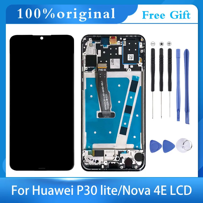 Оригинальный ЖК экран для huawei P30 Lite сенсорный дигитайзер в сборе замена Nova 4E MAR