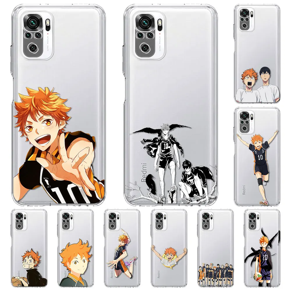 

Soft Clear Case For Xiaomi Redmi Note 10 9 Pro 9S 8 7 8T 9C 7A 8A 9T K40 Transparent Silicone Phone Cover Anime Haikyuu Fundas