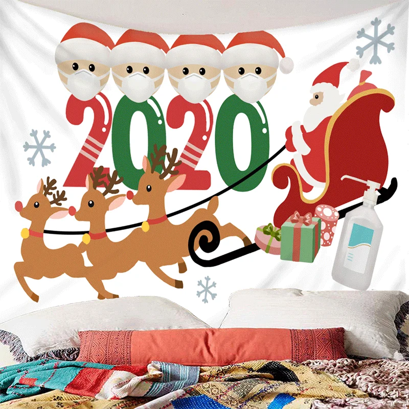 2021 Рождество живых дом Шелковый гобелен настенный Ткань Красивые домашние