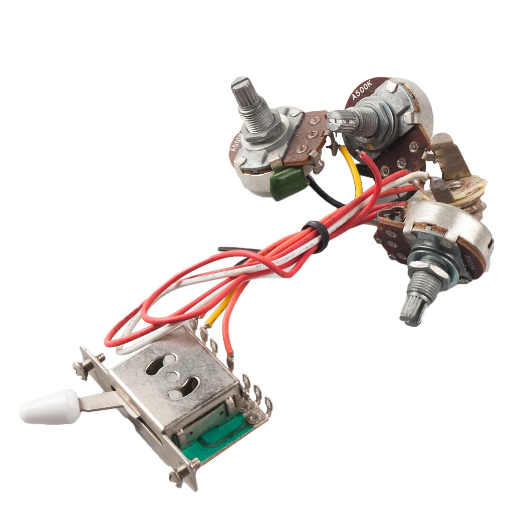 Электрогитары наборы жгутов проводов для старта Стиль 2T1V Управление ручки 5