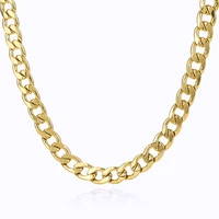 punk stainless steel chain necklace charm 14k metal texture collar necklace hip hop jewelry bijoux collier femme 2021 trend