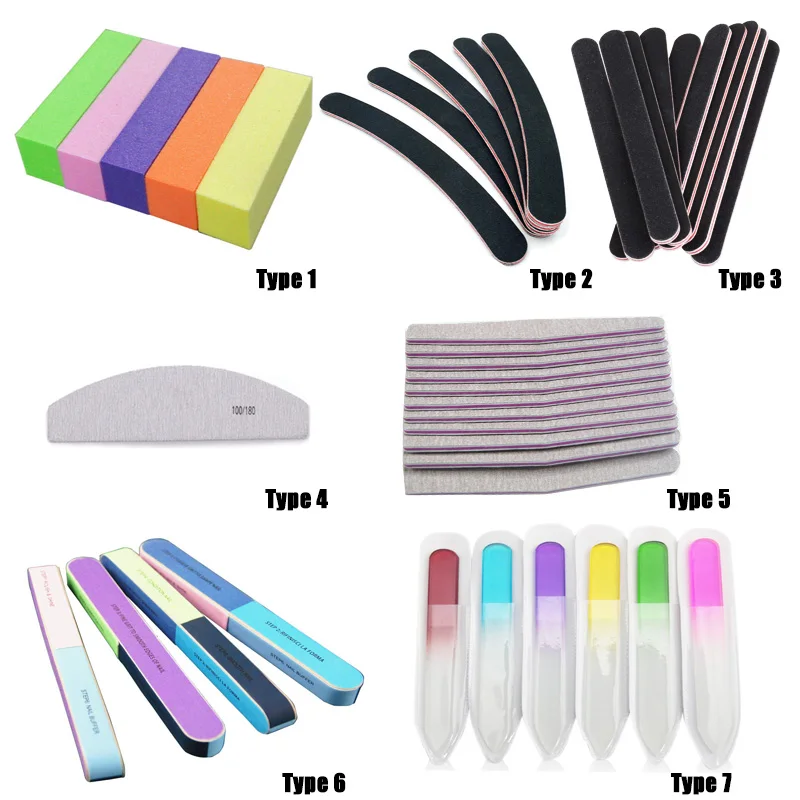 

5Pcs Nail Art Sanding Sponge Nail Files Buffers Fingernail Grinding Polishing Nail Files Buffer Block Nail Polishing DIY Tool
