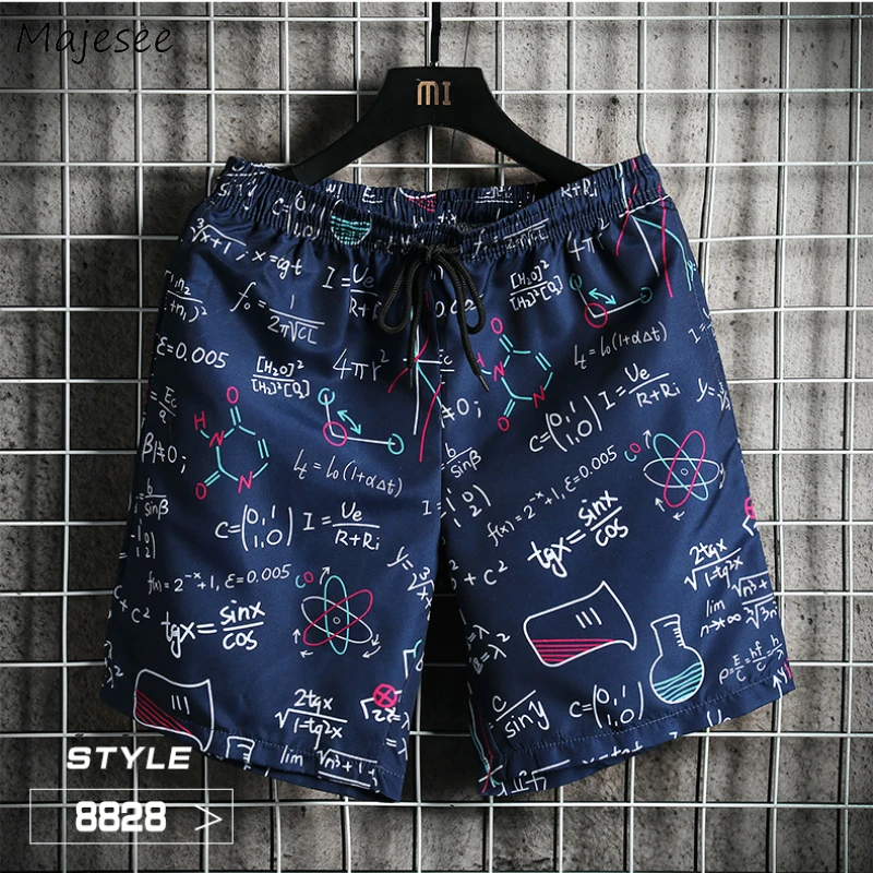 

Men Board Shorts Printed Summer Beach Thin Breathable Printed Plus Size 4XL Baggy Short Leisure Harajuku Quick Dry Teens Ulzzang