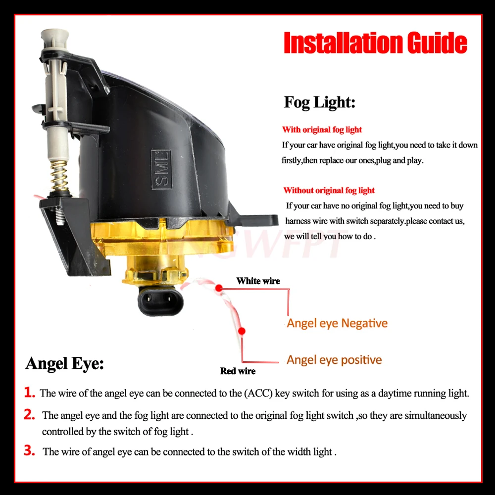 

2pcs Car Parts COB LED Fog Light Angel Eye Daytime Running Light DRL 12V For Malibu 2012 2013 2014 2015