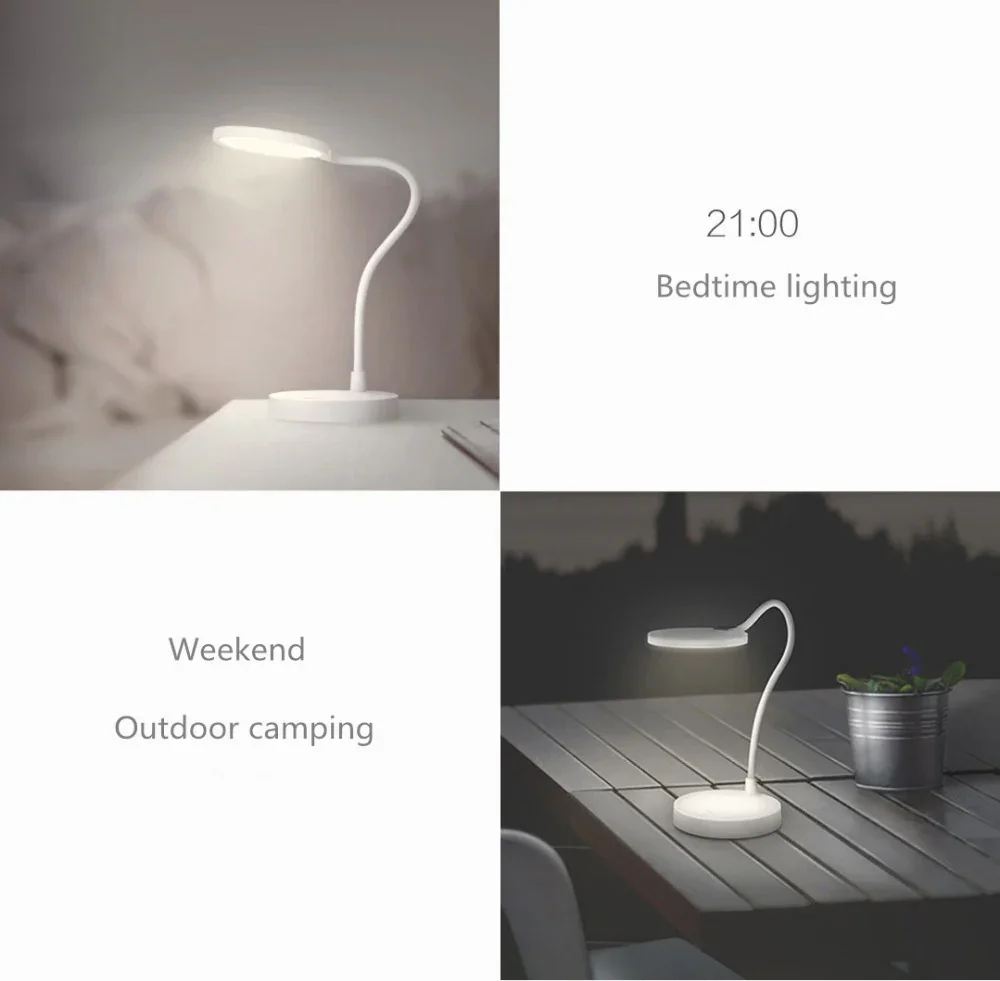 XIAOMI MIJIA COOWOO настольная лампа светодиодный умная настольная лампа многофункциональная настольная лампа портативная офисная настольная лампа прикроватная ночник USB