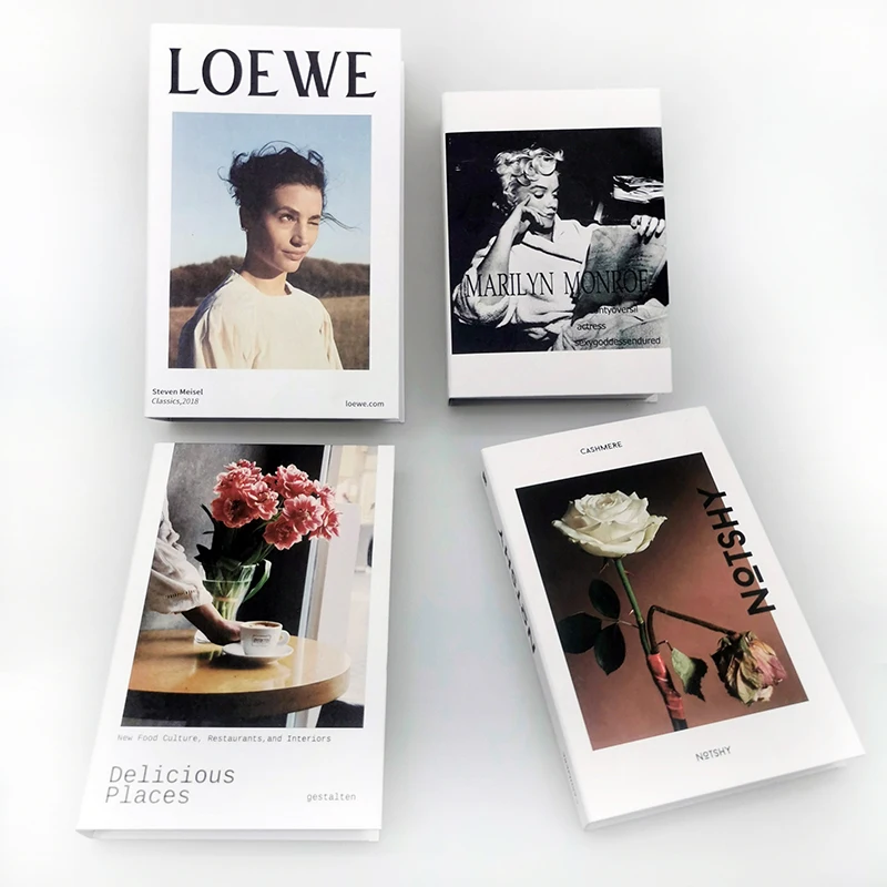 

2021 New Fake Book Home Fashion Decoration Book for Table Decorative Model Coffee Shop Hotel Props Fake Books Box