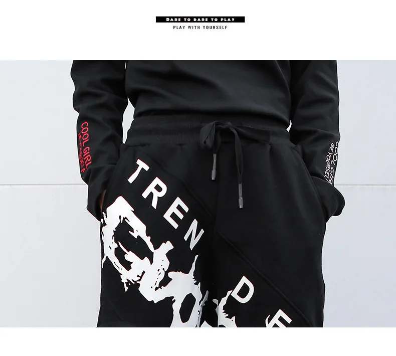 

Fleece joggers Harem Pants hip hop Large size Winter Graffiti Print Trousers women's Harajuku Punk BF Street Pants LT229S30