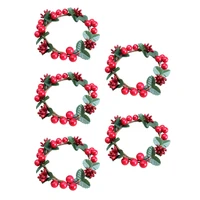 5pcs simulation berry wreath festival pendants fake berry wreath adornments