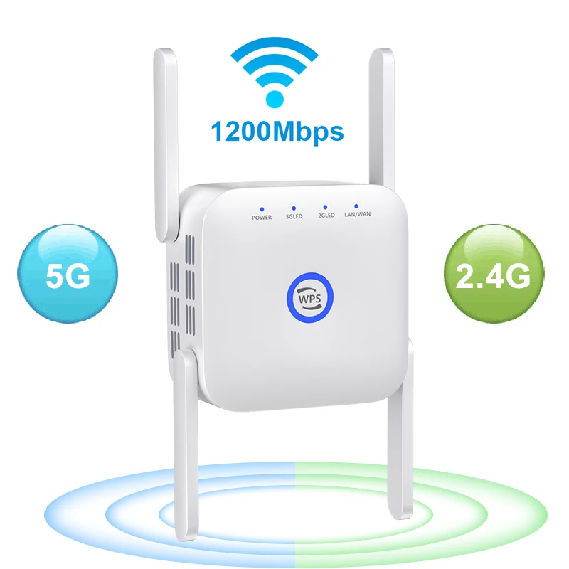 

5G WiFi Repeater WiFi Signal Amplifier 1200M 5 Ghz Long range Network Extender Wireless Wi-Fi Booster 5Ghz Wi Fi Access Point