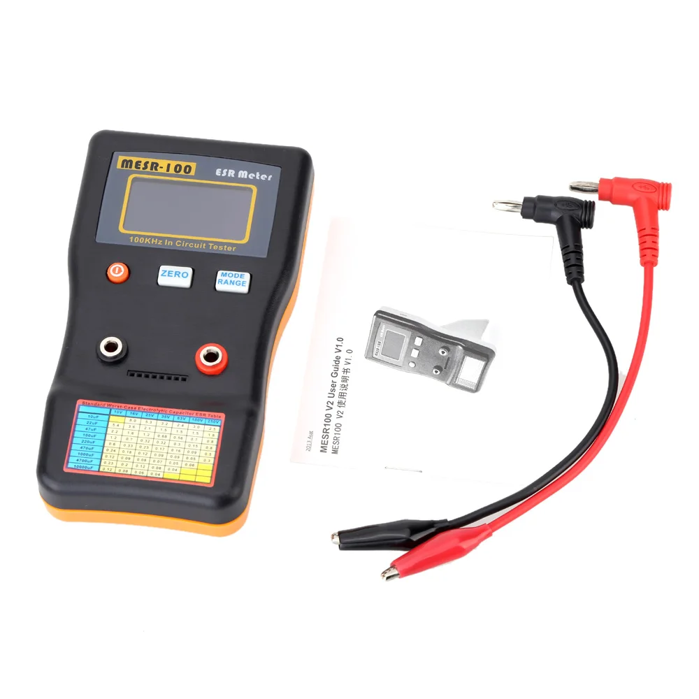

Professional Resistance Capacitor Circuit Tester High Precision Measuring Capacitance MESR-100 ESR Capacitance Meter