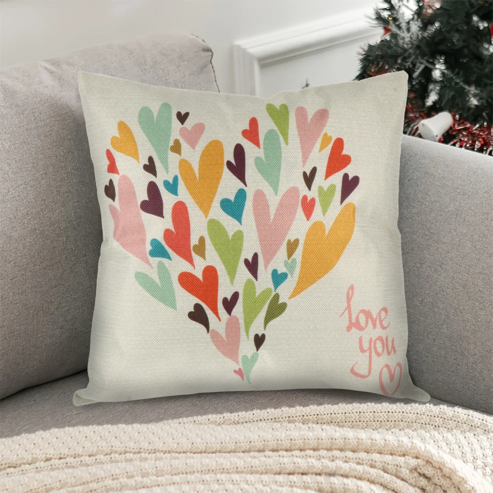 

4Pcs Valentine's Day Pillowcases Romantic Throw Pillow Cover Pillow Cushion Case