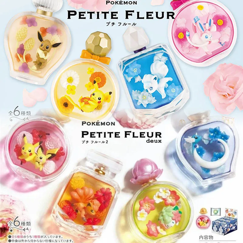6 шт./компл. Аниме Leafeon Eevee Sylveon Alola Vulpix Butterfree Pika Pokemones Фигурки игрушки флаконы для