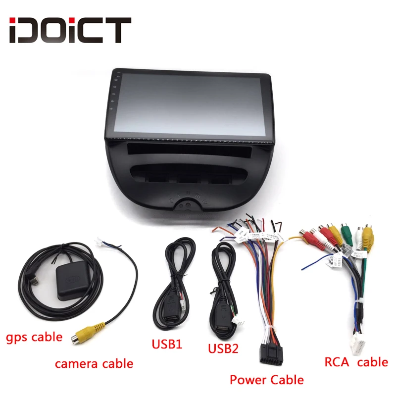 Автомобильный DVD-плеер IDOICT Android 8 1 GPS-навигация мультимедиа для peugeot 107 Toyota Aygo Citroen C1