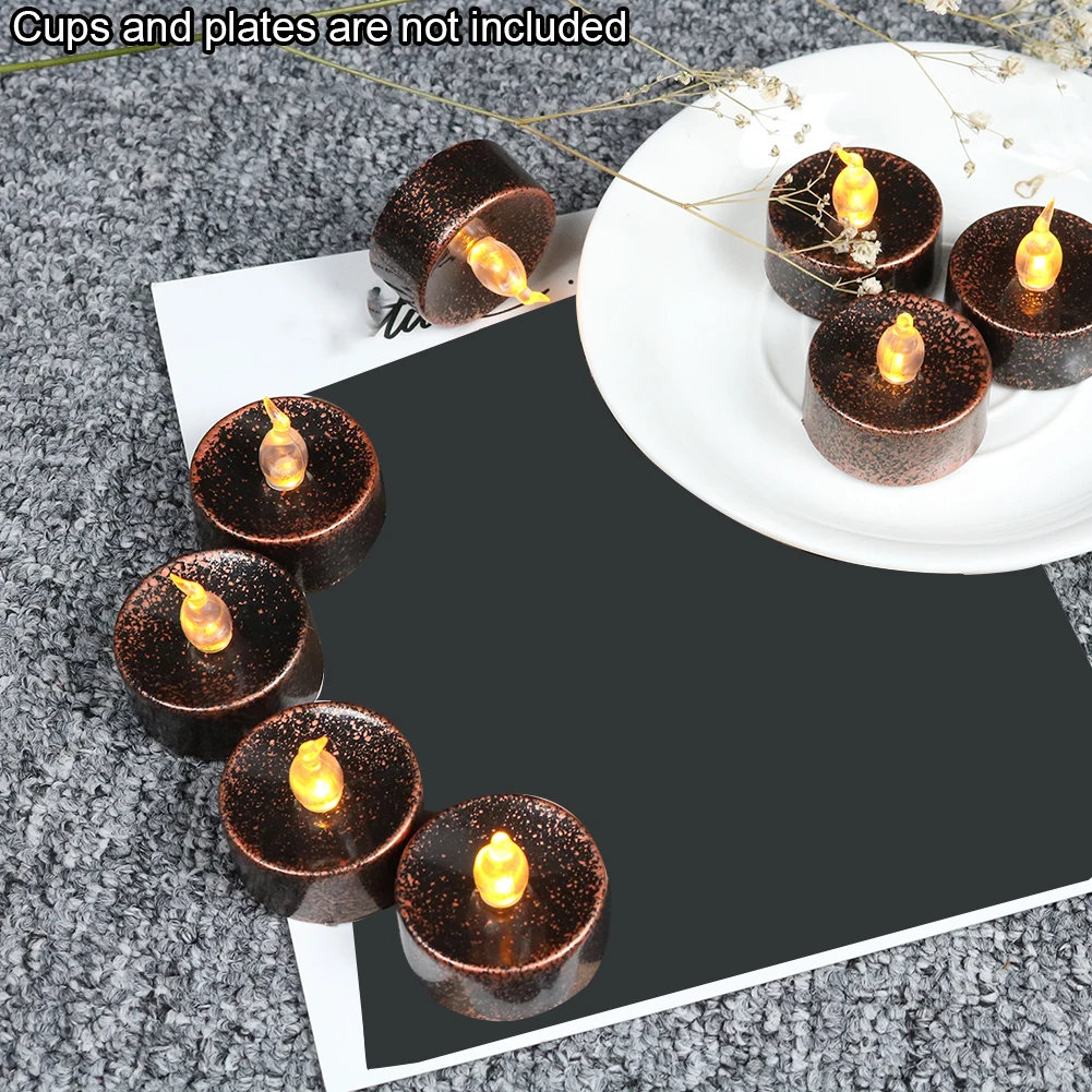 

12pcs Long Lasting Home Led Tealight Candle Safe Flame Less Realistic Flickering Battery Operated Simulation Romantic Party